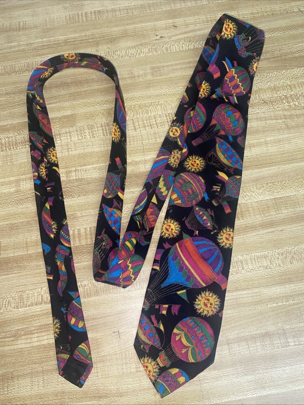 Vintage Hot Air Balloon Cotton Tie, Tie One On New Mexico Balloon Fiesta
